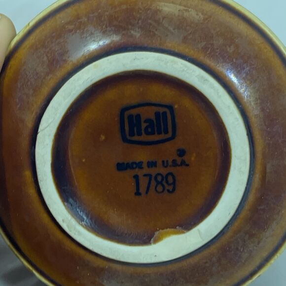 lot of 4 vintage pottery mugs a Hall 1789 made is USA unmarked Japan retro kitch - Picture 4 of 15